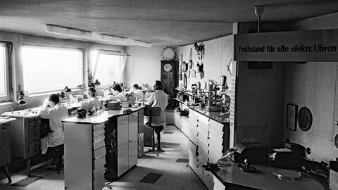 Uhrmacherwerkstatt Juwelier Willenberg in den 70ern